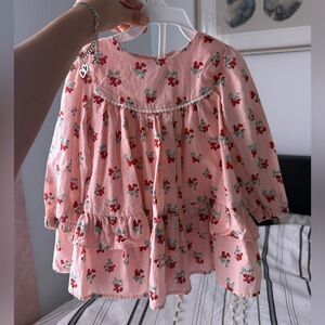 Janie and Jack strawberry ruffle baby dress